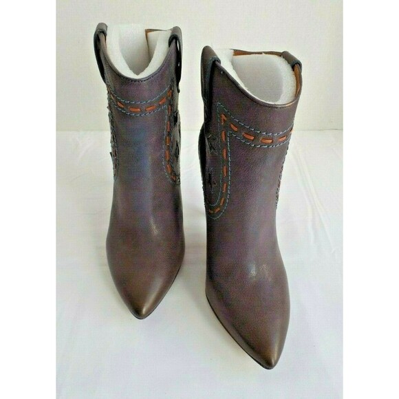 Nine West Purple Western Ankle Boots Vintage America Collection w/Box 6.5 M - Picture 4 of 9